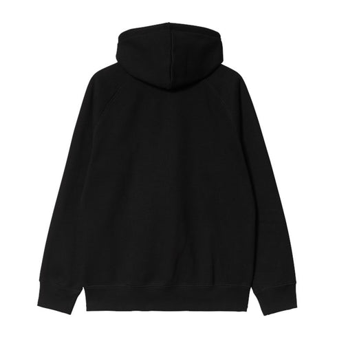 Carhartt Wip Hooded Chase Jacket Sweat Zip - Black/ Gold - Streetart.fr