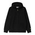 Carhartt WIP Hooded Chase Jacket Sweat Zip - Black / Gold - Streetart.fr