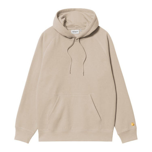 Carhartt Wip Hooded Chase Sweat A Capuche - Fleur De Sel / Gold - Streetart.fr