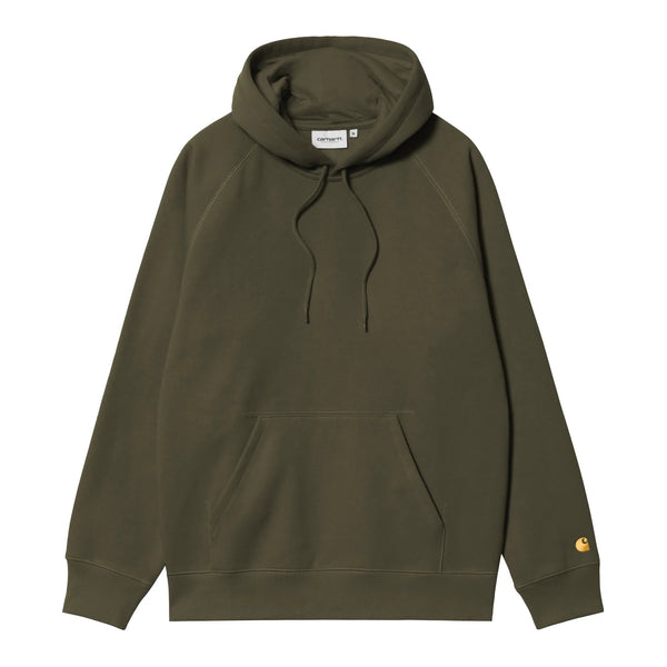 Carhartt Wip Hooded Chase Sweat A Capuche - Olive / Gold - Streetart.fr
