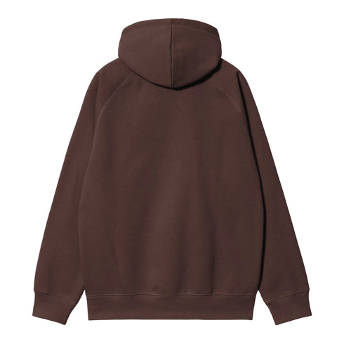 Carhartt WIP Hooded Chase Sweat - Palisander / Gold - Streetart.fr