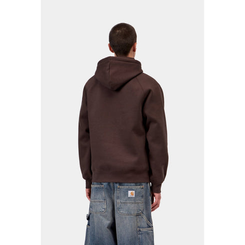 Carhartt WIP Hooded Chase Sweat - Palisander / Gold - Streetart.fr
