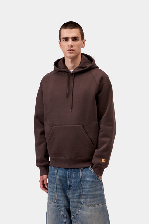 Carhartt Wip Hooded Chase Sweat - Palisander / Gold - I033661_3XE_XX