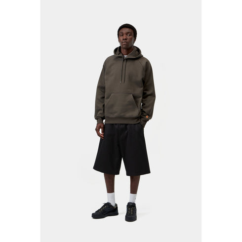 Carhartt WIP Hooded Chase Sweat - Shungite / Gold - Streetart.fr