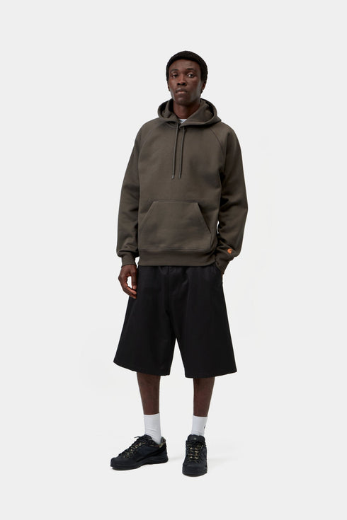 Carhartt Wip Hooded Chase Sweat - Shungite / Gold - I033661_3X9_XX