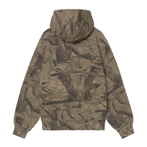 Carhartt WIP Hooded Feather Tree Sweat - Camo Feather Tree Khaki / Garment - I037164_3ZQ_GD