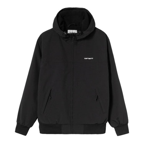 Carhartt Wip Hooded Sail Jacket - Black / White - Streetart.fr