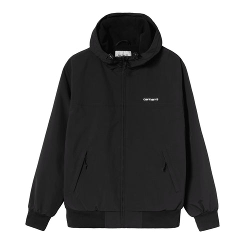 Carhartt WIP Hooded Sail Jacket - Black / White - Streetart.fr