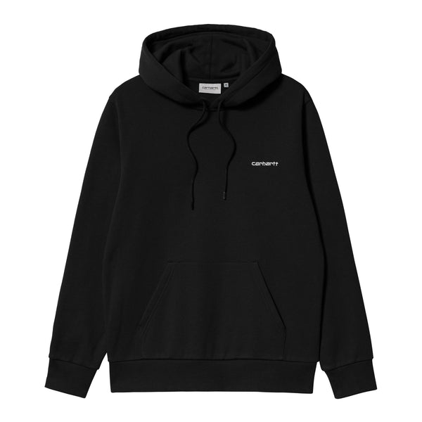 Carhartt WIP Hooded Script Embroidery - Black / White - Streetart.fr