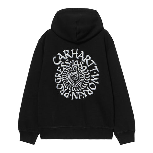 Carhartt WIP Hooded Spiral Sweatshirt - Black - Streetart.fr