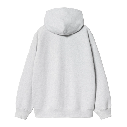 Carhartt WIP Hooded Wip Sweat Jacket - Ash Heather Stone Washed - Streetart.fr