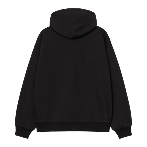 Carhartt WIP Hooded Wip Sweat Jacket - Black Stone Washed - Streetart.fr