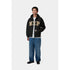 Carhartt WIP Hooded Wip Sweat Jacket - Black Stone Washed - Streetart.fr