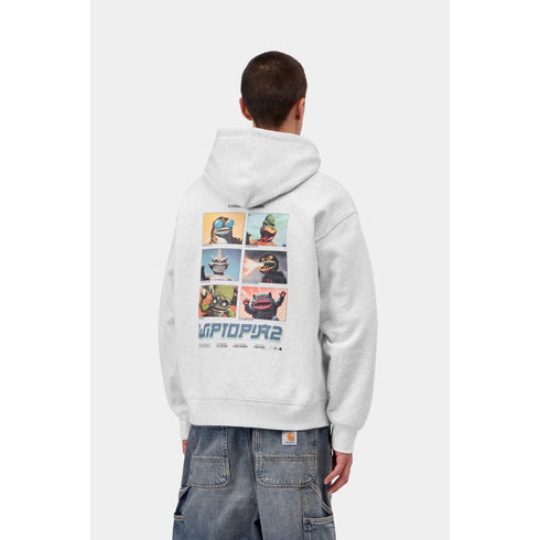 Carhartt WIP Hooded Wiptopia II Sweat - Ash Heather - Streetart.fr