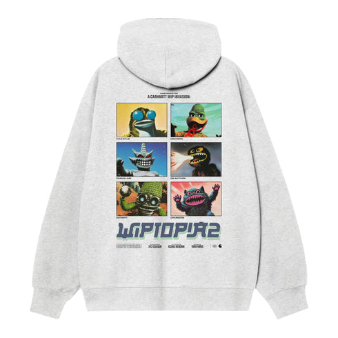 Carhartt WIP Hooded Wiptopia II Sweat - Ash Heather - Streetart.fr