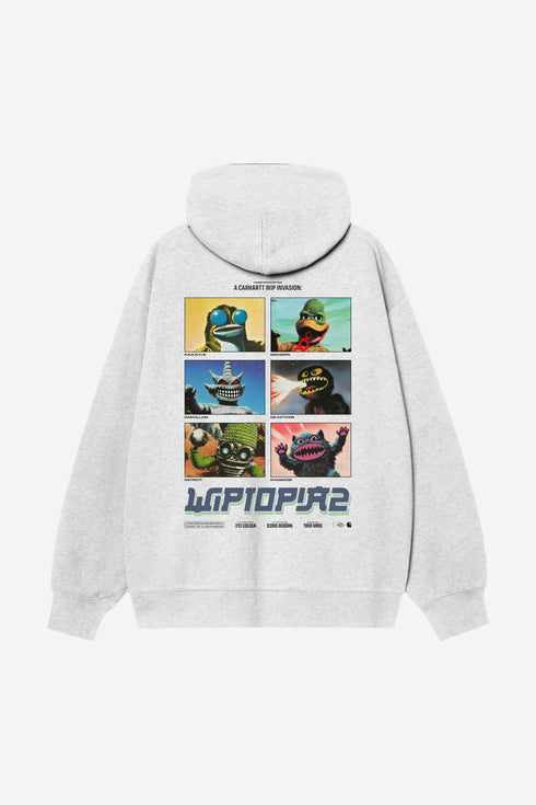 Carhartt Wip Hooded Wiptopia II Sweat - Ash Heather - I037224_482_XX