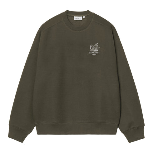 Carhartt Wip Hourglass Sweat - Cypress Stone Washed - I037226_63_06