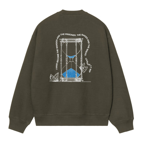 Carhartt Wip Hourglass Sweat - Cypress Stone Washed - I037226_63_06