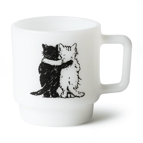 Carhartt WIP Hugging Cat Glass Mug - White - Streetart.fr