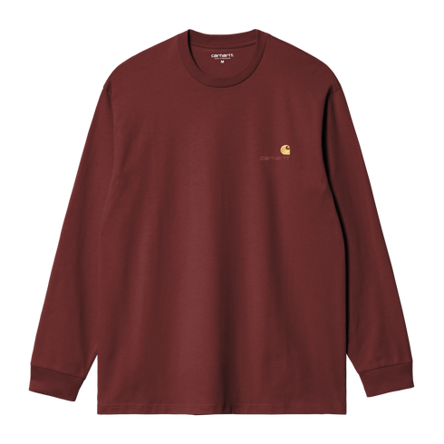 Carhartt Wip L/S American Script T-Shirt - Amarone - I029955_826_XX