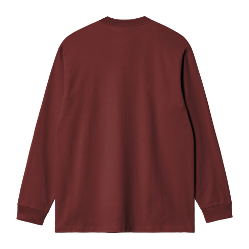 Carhartt Wip L/S American Script T-Shirt - Amarone - I029955_826_XX