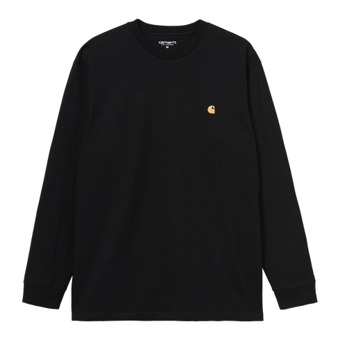 Carhartt Wip L/S Chase T-Shirt - Black / Gold - I026392_00F_XX