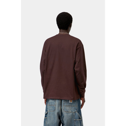 Carhartt Wip L/S Chase T-Shirt - Palisander / Gold - I026392_3XE_XX