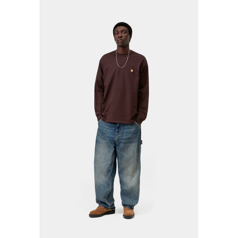 Carhartt Wip L/S Chase T-Shirt - Palisander / Gold - I026392_3XE_XX