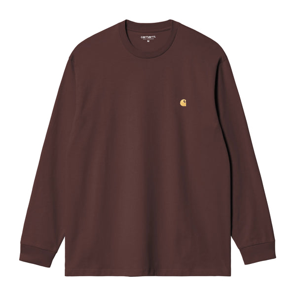 Carhartt Wip L/S Chase T-Shirt - Palisander / Gold - I026392_3XE_XX