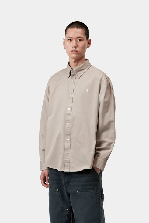 Carhartt Wip L/S Og Madison Shirt - Fleur De Sel - I037146_2LP_XX