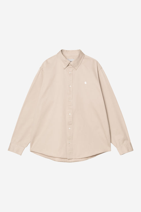 Carhartt Wip L/S Og Madison Shirt - Fleur De Sel - I037146_2LP_XX