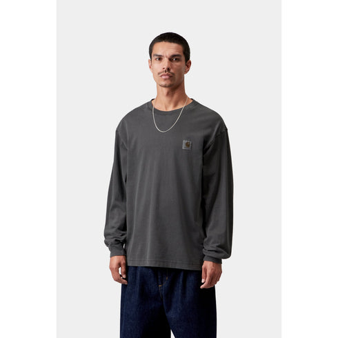 Carhartt Wip L/S Vista T-Shirt - Black Garment Dyed - I030779_89_GD