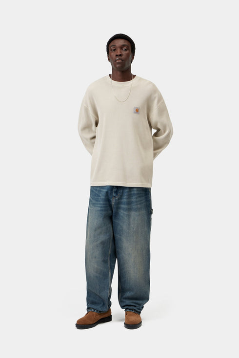 Carhartt Wip L/S Vista Waffle T-Shirt - Fleur De Sel Garment Dyed - I035304_2LP_GD