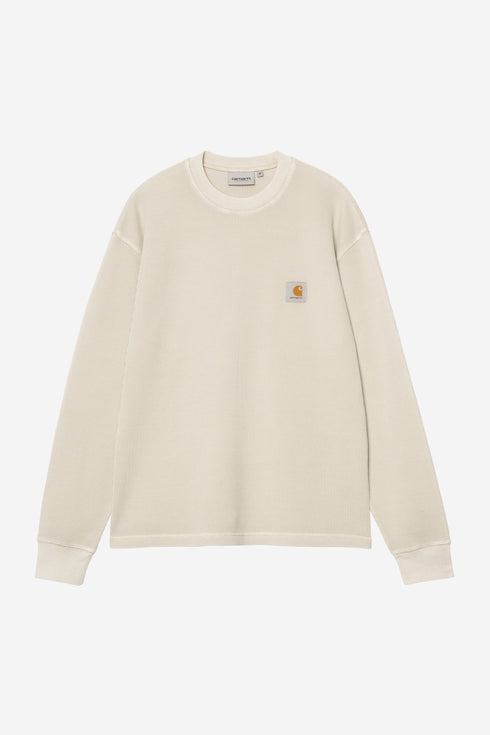 Carhartt Wip L/S Vista Waffle T-Shirt - Fleur De Sel Garment Dyed - I035304_2LP_GD