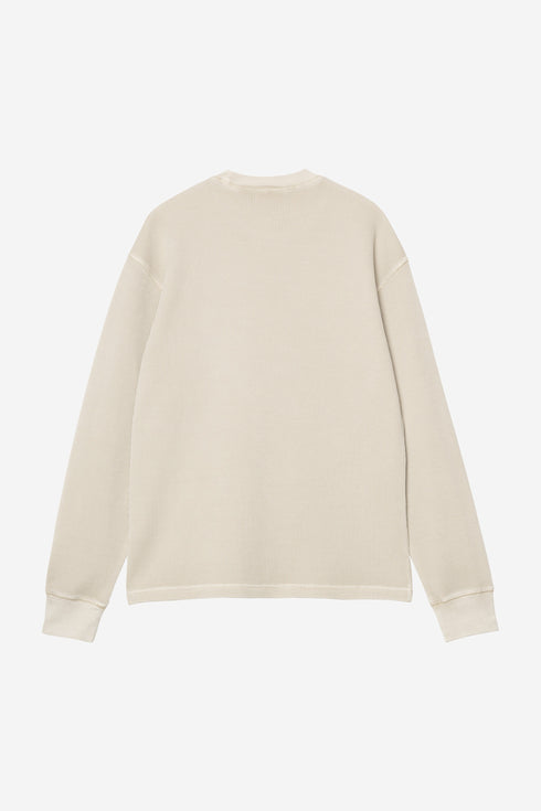 Carhartt Wip L/S Vista Waffle T-Shirt - Fleur De Sel Garment Dyed - I035304_2LP_GD