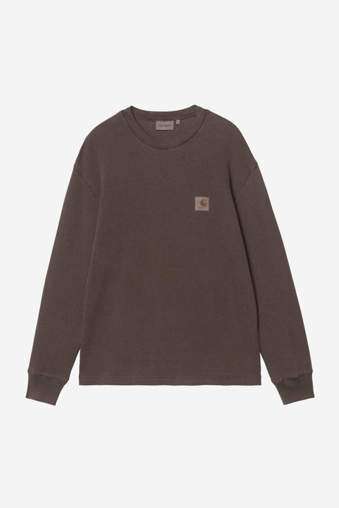 Carhartt Wip L/S Vista Waffle T-Shirt - Tobacco Garment Dyed - I035304_47_GD
