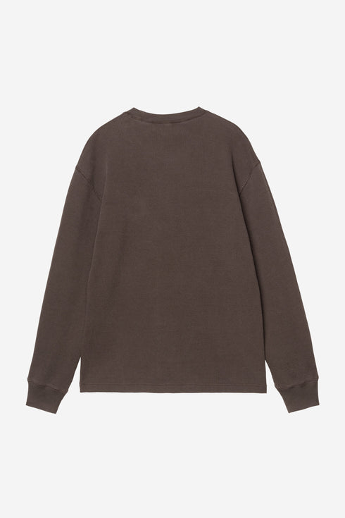 Carhartt Wip L/S Vista Waffle T-Shirt - Tobacco Garment Dyed - I035304_47_GD