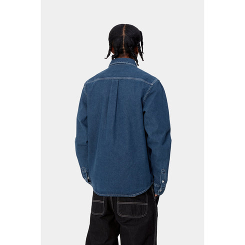 Carhartt WIP L/S Weldon Shirt - Blue Stone Washed - I031928_01_06