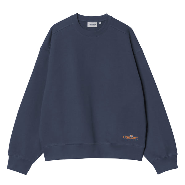 Carhartt WIP Labell Script - Blue — sweatshirt