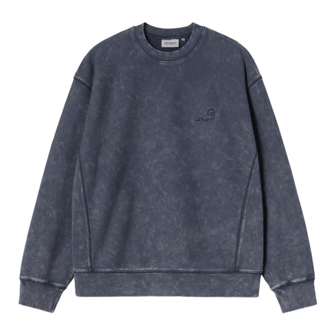 Carhartt WIP Lambert Sweat - Dark Navy Moon Wash - Streetart.fr
