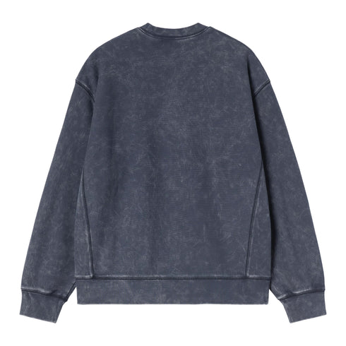 Carhartt WIP Lambert Sweat - Dark Navy Moon Wash - Streetart.fr