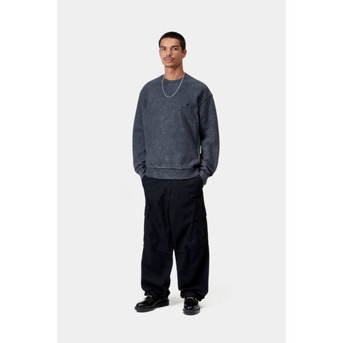 Carhartt WIP Lambert Sweat - Dark Navy Moon Wash - I037104_1C_FQ