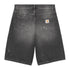 Carhartt WIP Landon Short - Black Destroy Wash Splatter - Streetart.fr