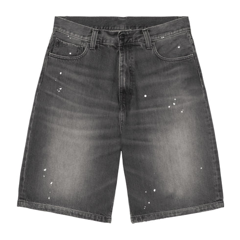 Carhartt WIP Landon Short - Black Destroy Wash Splatter - Streetart.fr