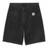 Carhartt WIP Landon Short - Black Stone Washed - Streetart.fr
