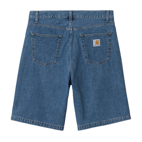 Carhartt Wip Landon Short - Blue Heavy Stone Wash - Streetart.fr