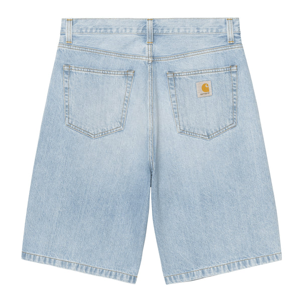 Carhartt WIP Landon Short - Blue Heavy Worn Bleached - Streetart.fr