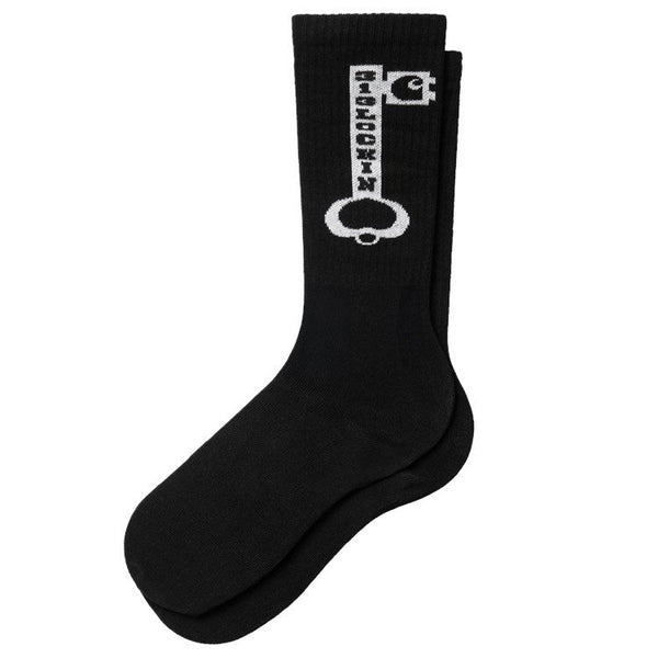Carhartt Wip Locked Socks - Black / White - Streetart.fr