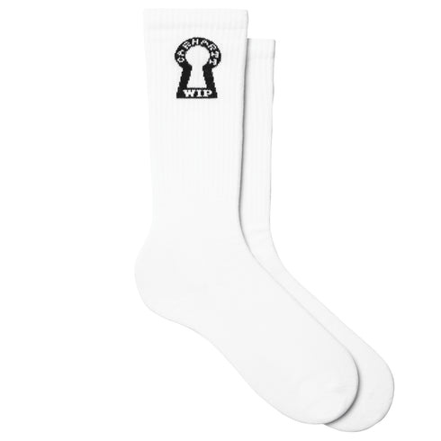 Carhartt WIP Locked Socks - White / Black - Streetart.fr