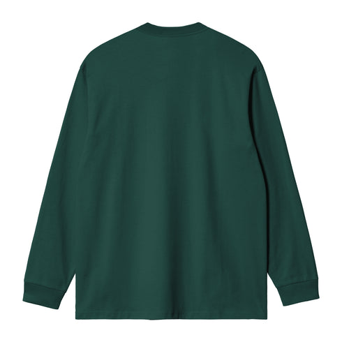 Carhartt WIP L/S American Script - Dark Fir - Streetart.fr